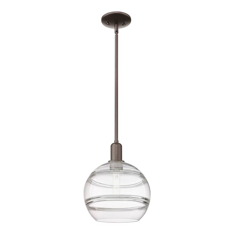 Innovations Lighting Endless Possibilities Arcadia - Rochester - 1 Light 10" Stem Hung Mini Pendant - Clear/Oil Rubbed Bronze