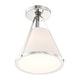 preview thumbnail 4 of 5, Fulton 1 Light Polished Nickel Semi Flush Mount
