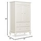 preview thumbnail 7 of 5, Evolur Aurora Ivory Lace Armoire