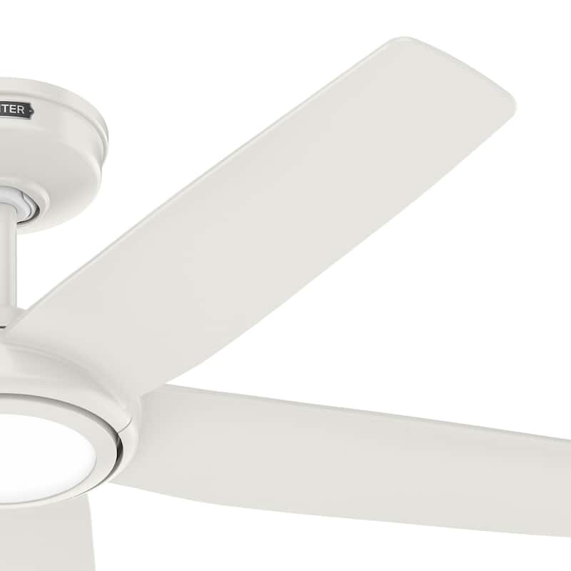 Hunter ZenTech Indoor / Outdoor 5-Blade Smart Ceiling Fan w/ LED Light and Handheld Remote.