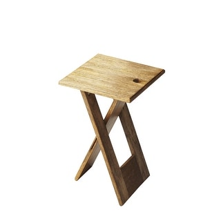 Handmade Butler Hammond Natural Wood Folding Table (India)
