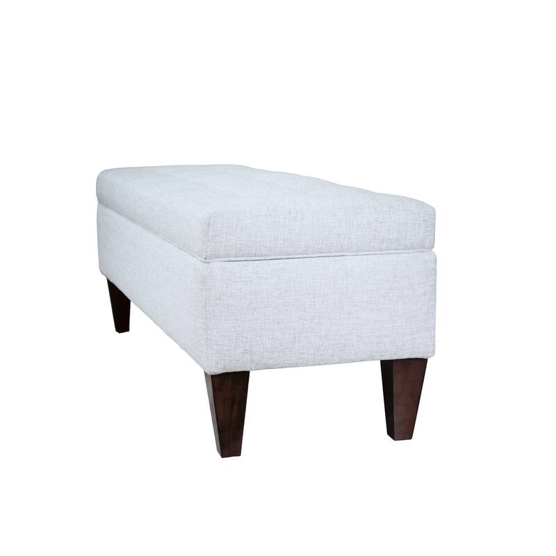 Brooke TECH Fabric/ Wood Button-tufted Long Storage Bench