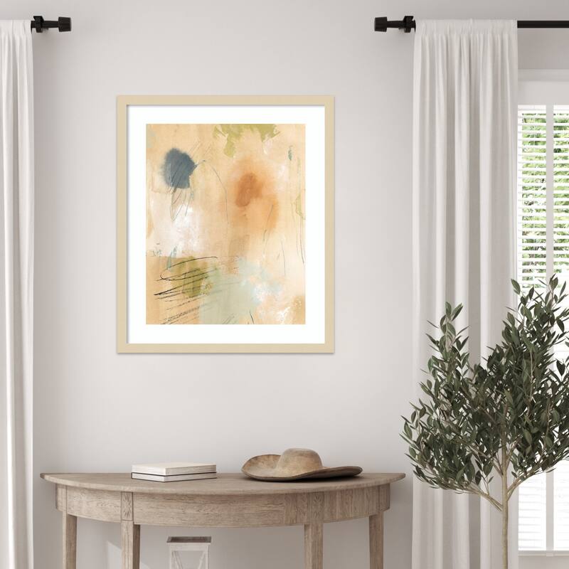 Parched Notes No. 1 by June Erica Vess Wood Framed Wall Art Print