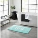 preview thumbnail 45 of 59, Jean Pierre Novelty Cotton Bath Rug - 21"x34" - "His" & "Hers" His - Aqua