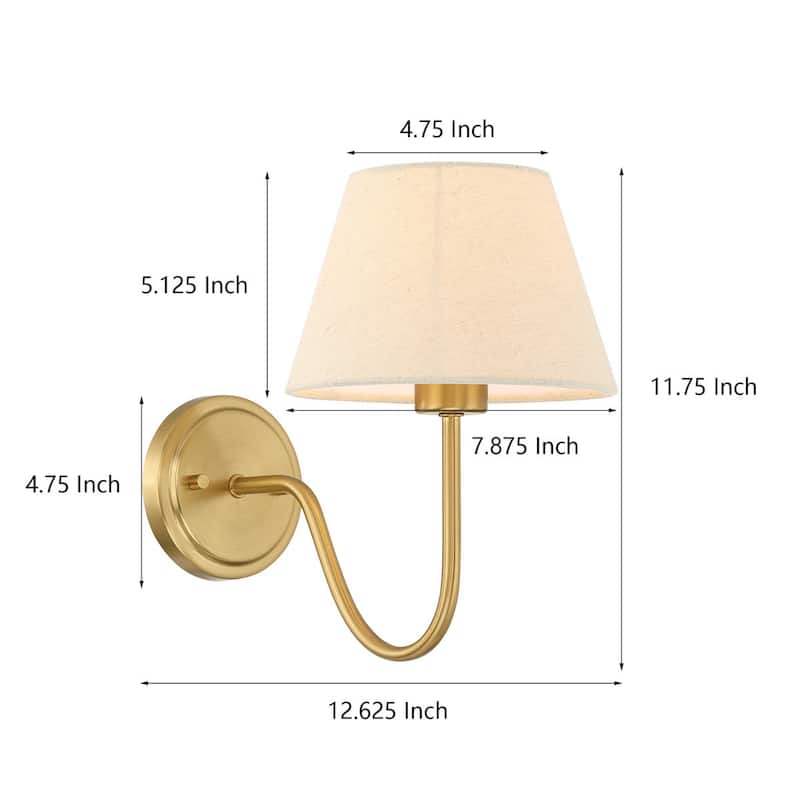 Acroma Beacon Brass Armed Wall Sconce