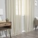 preview thumbnail 28 of 39, Aurora Home Textured Faux Linen Tie Top Curtain Panel Pair - 84" & 96"