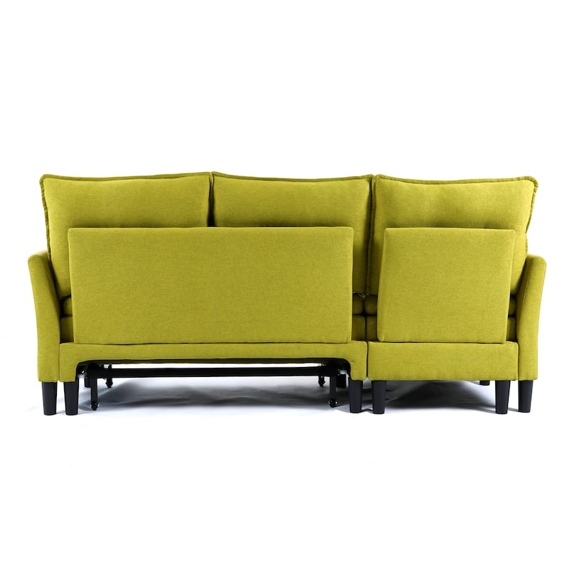 L-shaped Reversible Chaise Sectional Sofa with Storage and Side Pocket