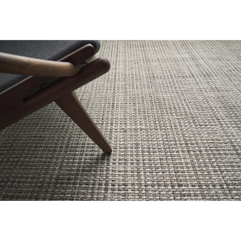 EXQUISITE RUGS Ferrus Handwoven Polyester/Wool/Cotton Grey/Brown/Ivory Area Rug.