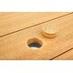 preview thumbnail 8 of 10, Harper All-Weather Aluminum & Poly-Resin 34" x 66" Rectangular Outdoor Balcony Table w/Umbrella Hole