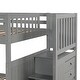 preview thumbnail 11 of 11, Full over Full Bunk Bed Built-in 4 Drawers and Twin Trundle Bed , Convertible Platform Bed, Daybed and Trundle Bed for Bedroom