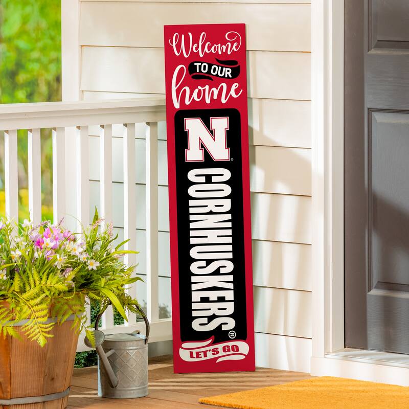 47" Double Sided Seasonal Porch Leaner, University of Nebraska - 47" x 11.25" - Halloween