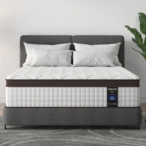 slide 2 of 11, Full Mattress,10 Inches Thickness Mattress ,Hybrid Mattreess ,Mattress Shipped in a Box Brown