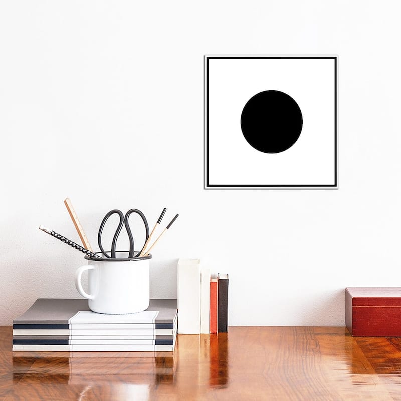 iCanvas "Black Circle" by Art Mirano Framed Canvas Print