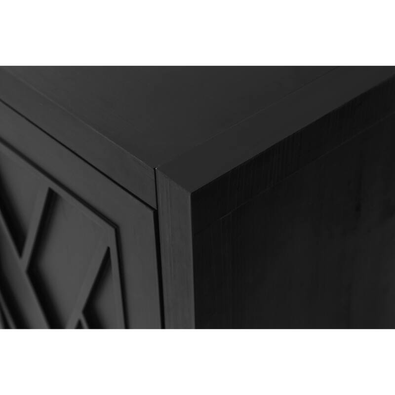 Exquisite Console Cabinet Wine Cabinet with Adjustable Shelves, Buffet Storage Cabinet Hallway Cabinet with 4 Doors