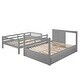 preview thumbnail 8 of 15, Full Over Full Bunk Bed with Twin Trundle, Staircase Drawers, and Safety Guardrails, Convertible Design for Flexible Setup