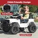 preview thumbnail 4 of 3, 12V Kids Ride On Truck with Remote Control, Spring Suspension - White