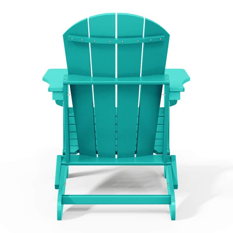Polytrends Laguna Weather Resistant Outdoor Patio Folding Adirondack Chairs (Set of 2)