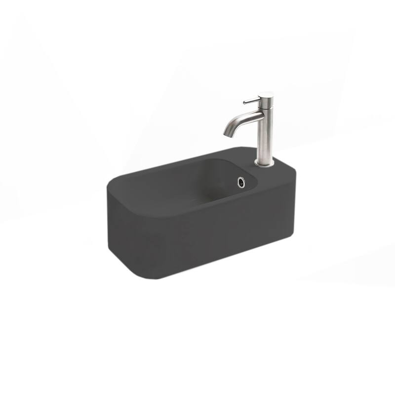 WS Bath Collections Cosa 18-7/8" Rectangle Ceramic Wall Mounted - Matte Black