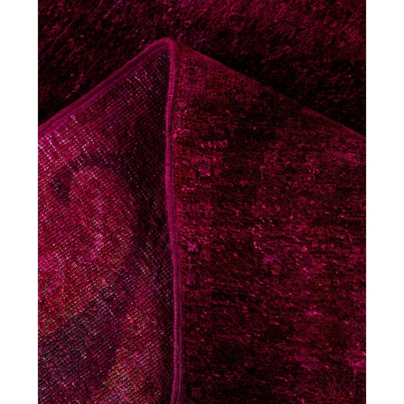 Overdyed One-of-a-Kind Hand-Knotted Area Rug - Pink - 6' 0" x 6' 6"