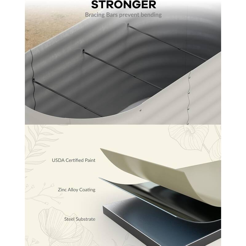 2pcs Heavy-Duty Raised Garden Beds