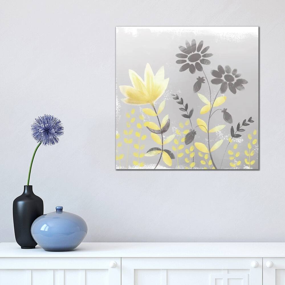 iCanvas "Soft Nature Yellow & Grey I" by Northern Lights Canvas Print