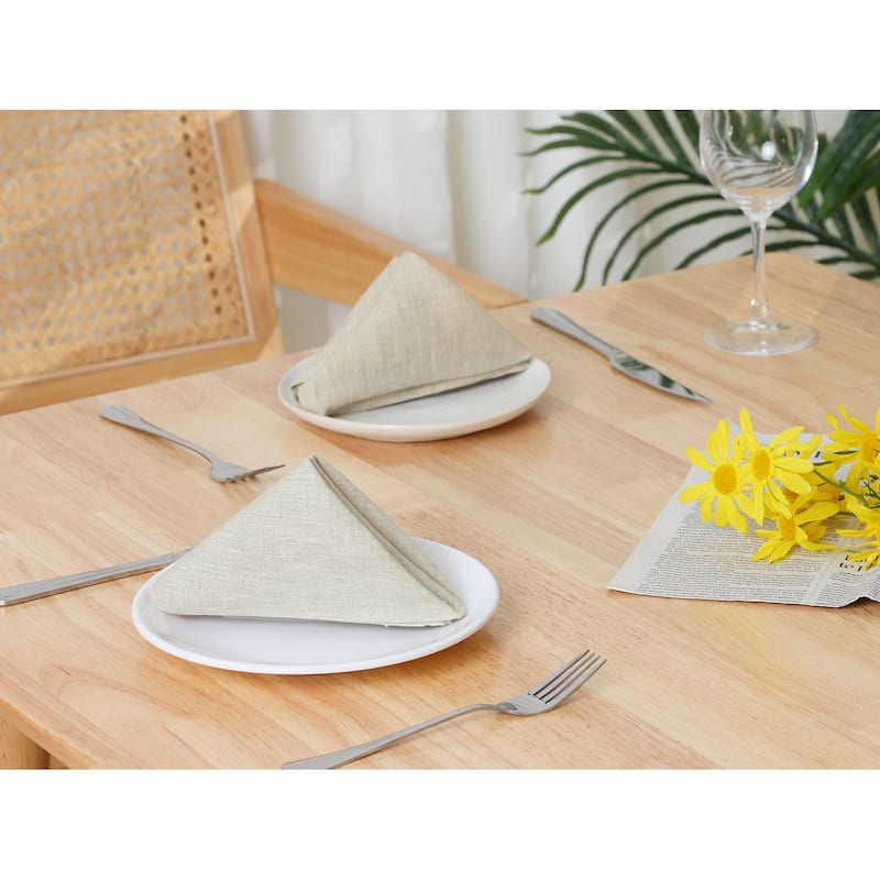 6 Pack Soft Cotton Gauze Cloth Napkins, Bulk Linen Dinner Napkins for Weddings Decorative Parties Dinner - 14x14 Inch