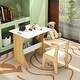 preview thumbnail 7 of 5, Kids Table Set with One Chair, Multifunctional Wooden Children Study Table