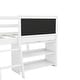 preview thumbnail 8 of 22, Twin Size Low Loft Kids Bed Frame with Movable Shelves, Decorative Chalkboard & Guardrails for Bedroom, Easy Assembly, White