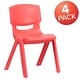 preview thumbnail 14 of 33, 4 Pack Plastic Stack School Chair with 15.5"H Seat, 3rd-7th School Chair