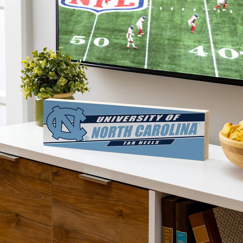 University of North Carolina Wooden Tabletop Mantel Shelf Sign - 5" x 18"