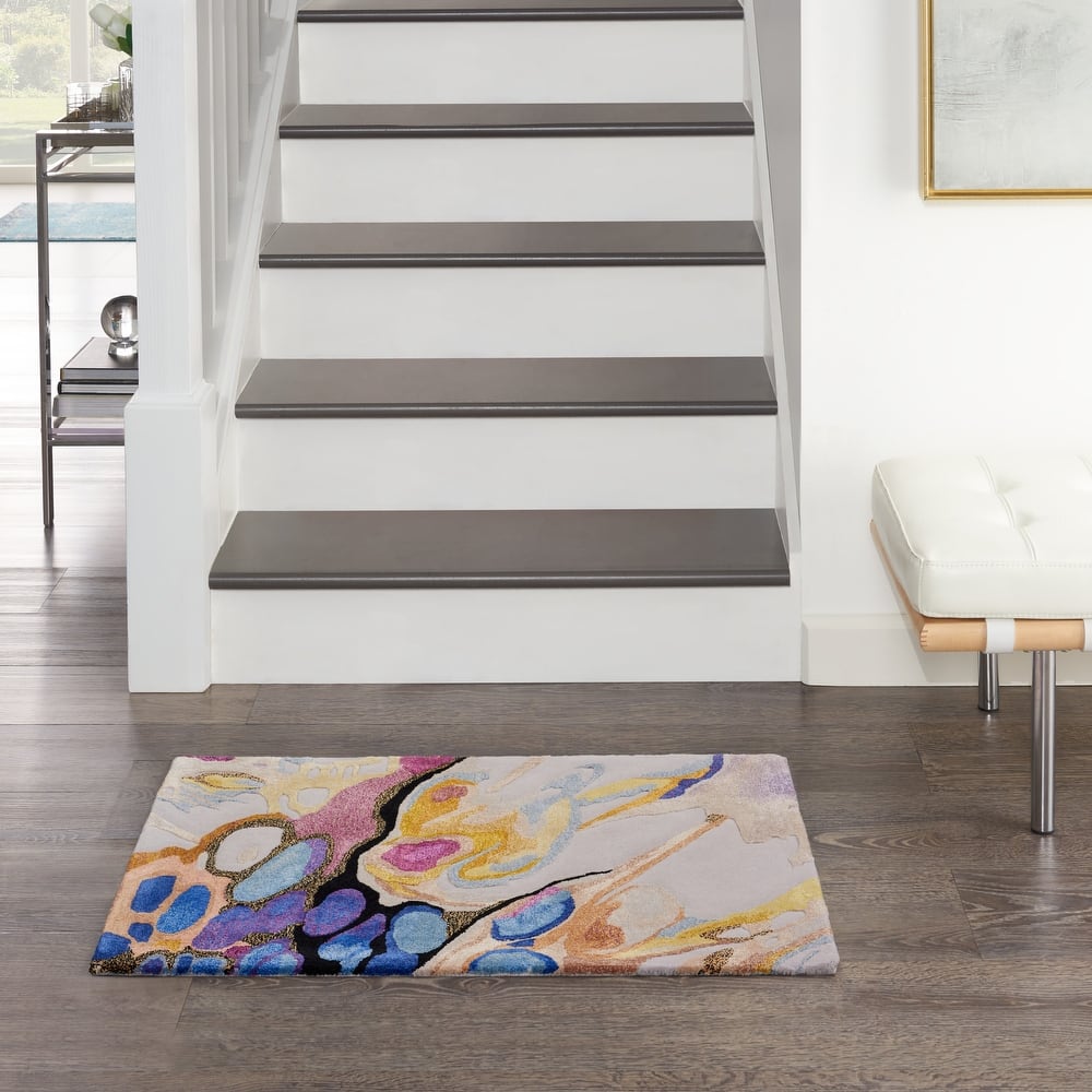 Nourison Prismatic Modern Abstract Floral Area Rug
