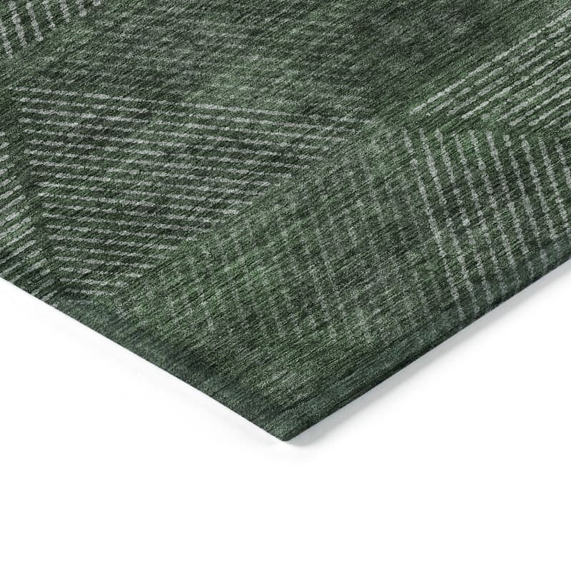 HomeRoots Geometric Transitional Rectangle Outdoor Rug