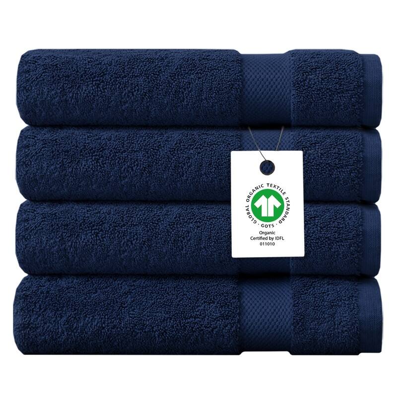 Delara Organic Cotton Feather Touch Quick Dry 650 GSM Bath Sheet, 36"X70"