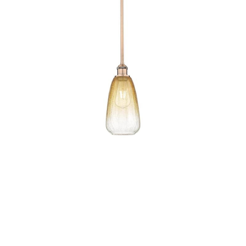 Innovations Lighting 616-1S-13-6 Brookhaven Almond Pendant Brookhaven - Antique Copper / Amber