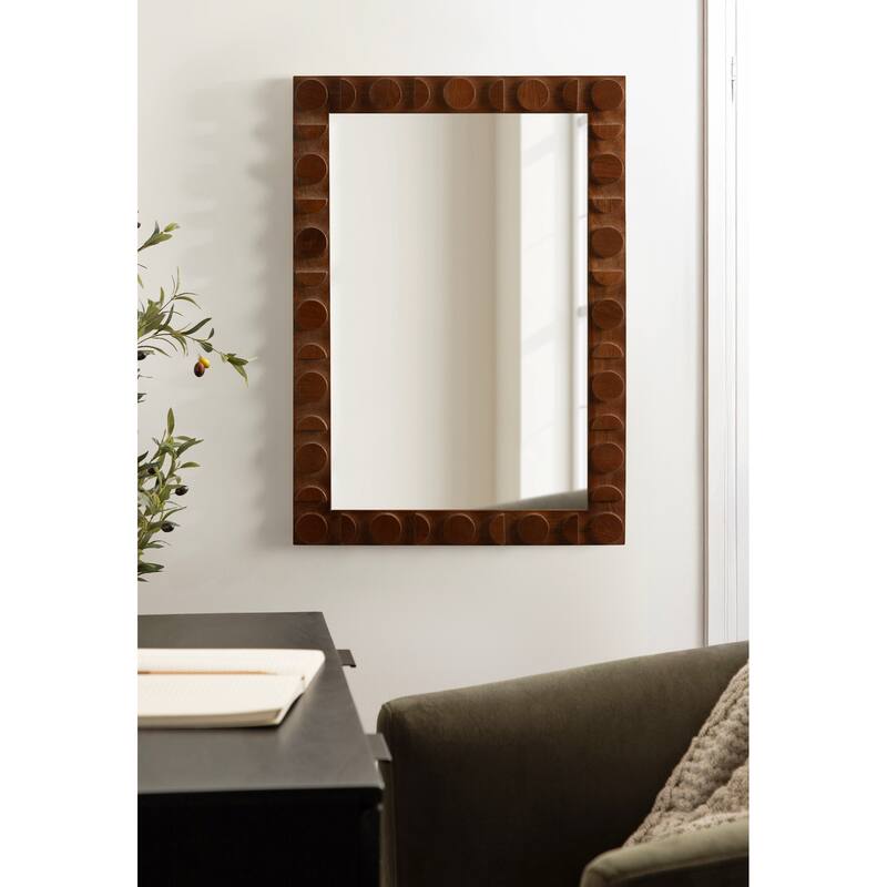 Kate and Laurel Lunara Wood Rectangle Mirror