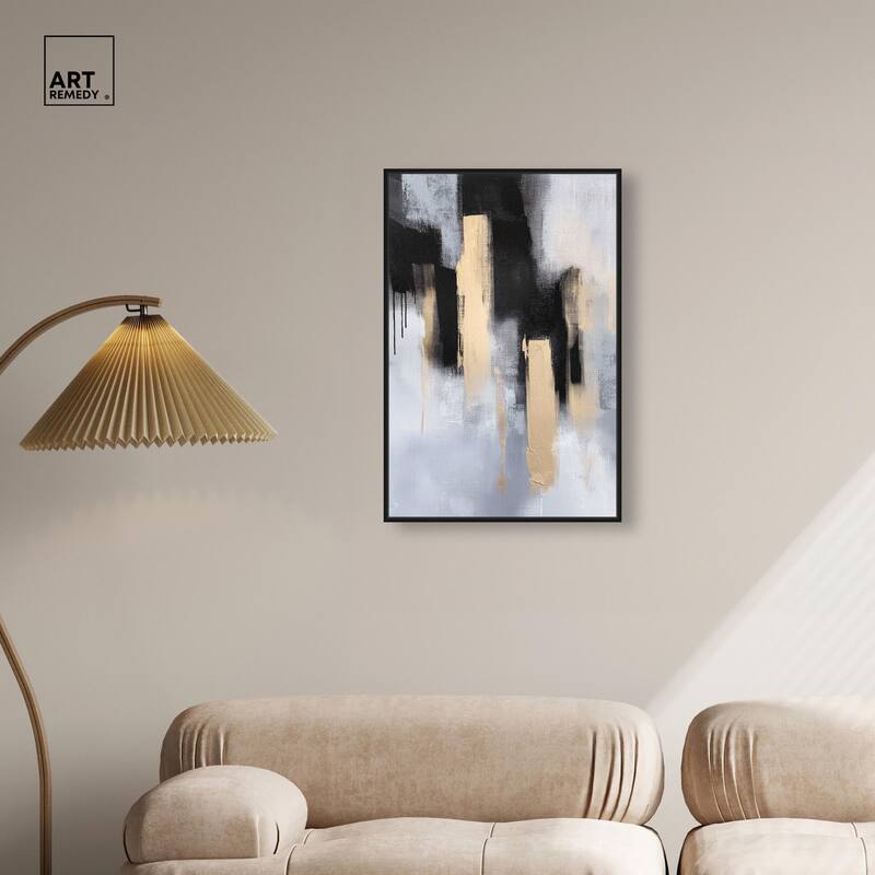 Onyx and Aureolin II Canvas by Art Remedy