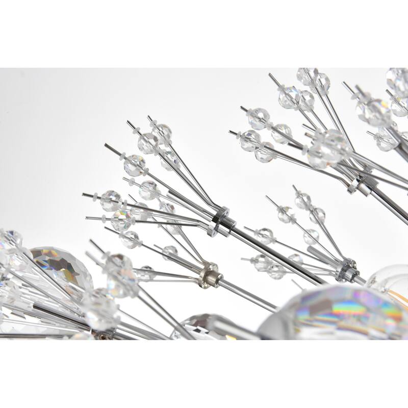 Elegant Lighting 2500G48L3 Vera 100 Light 26" Wide Crystal Sputnik
