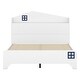 preview thumbnail 3 of 7, Cute Kids Platform Full Bed with House-Shaped Headboard, White