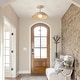 preview thumbnail 3 of 13, Lusteria 1-Light Iron Farmhouse Semi Flush Mount Ceiling Light