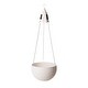 preview thumbnail 12 of 12, 30"H Solar Lighted Plastic Hanging Planter, Black/ White/ Tan by Glitzhome