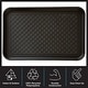 preview thumbnail 8 of 9, All-Weather Indoor/Outdoor Boot Tray - Weather-Resistant Hard Plastic Shoe Mat with Raised Edge by Stalwart (Black)