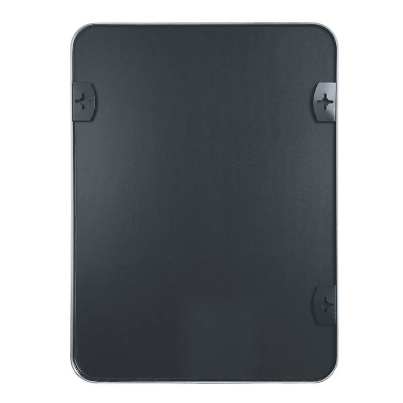 GDFStudio - Norda Contemporary Soft Edge Rectangular Metal Bathroom Wall Mirror with Moisture Resistant Construction