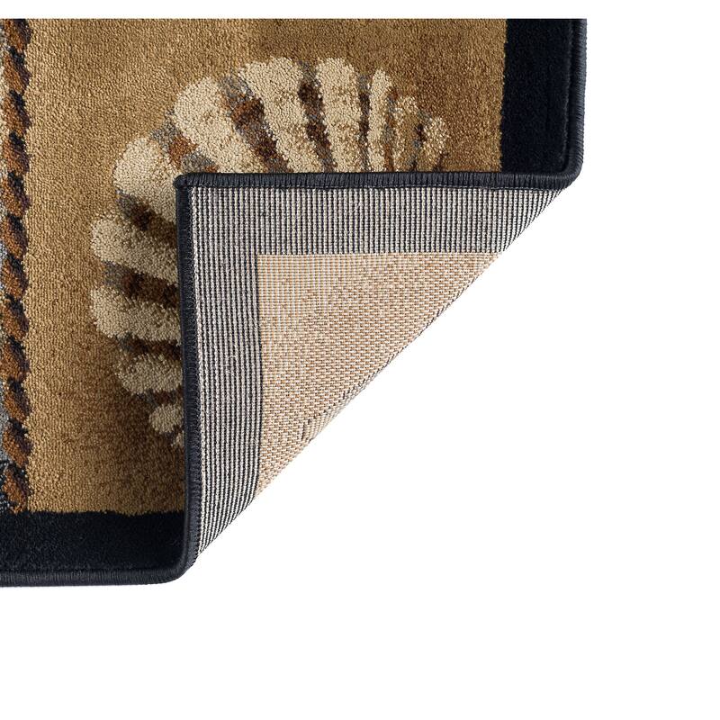 Natural Lodge Novelty Graphic Indoor Area Rug