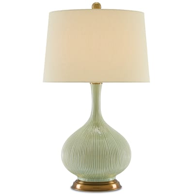 Currey & Company Cait Green Table Lamp - 29.75"h x 17"w x 17"d