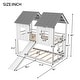 preview thumbnail 4 of 10, Twin over Twin House Bunk Bed with Slide, Windows & Low-Profile Design