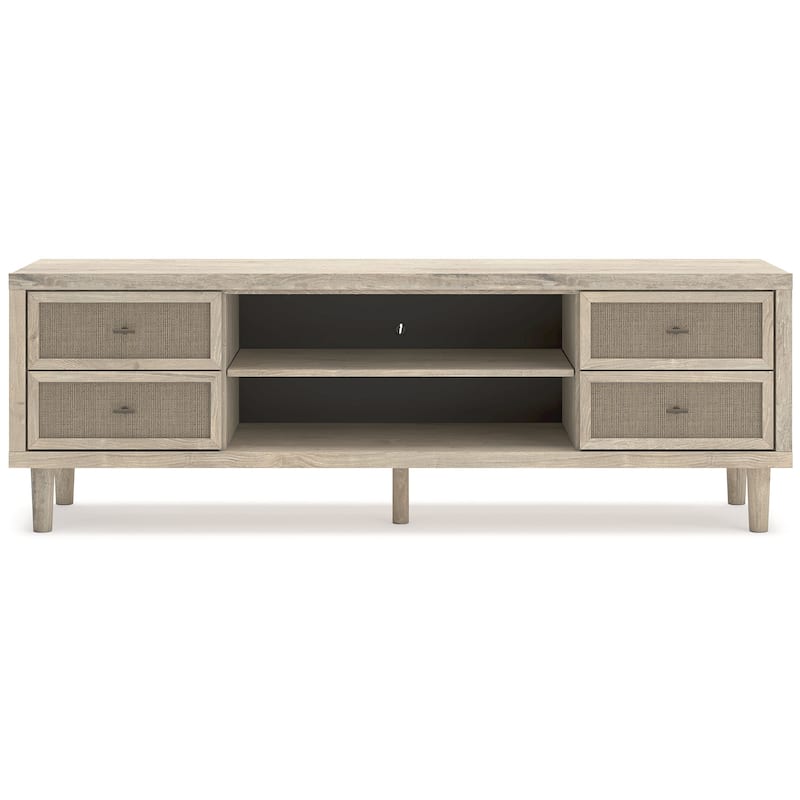 Signature Design by Ashley Cielden Brown/Beige 72" TV Stand for TVs up to 82" - 72.01"W x 19.69"D x 24.21"H