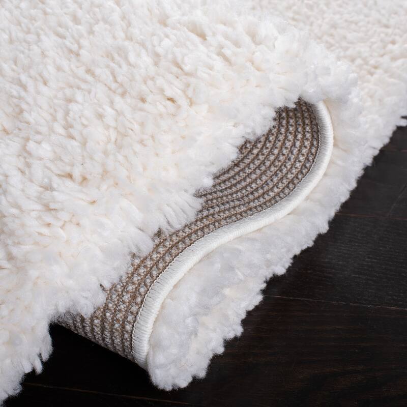 SAFAVIEH Fontana Shag Yaeko Modern Abstract 2-inch Thick Rug - Grey/Ivory - 5' 3" x 7' 6"
