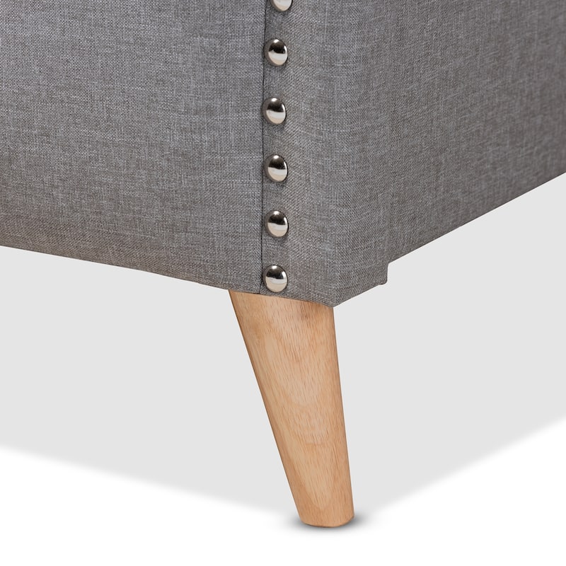 Contemporary Fabric Platform Bed