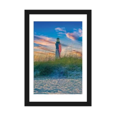 iCanvas "Tybee Lighthouse Flag At Sunset" by Dan Sproul
