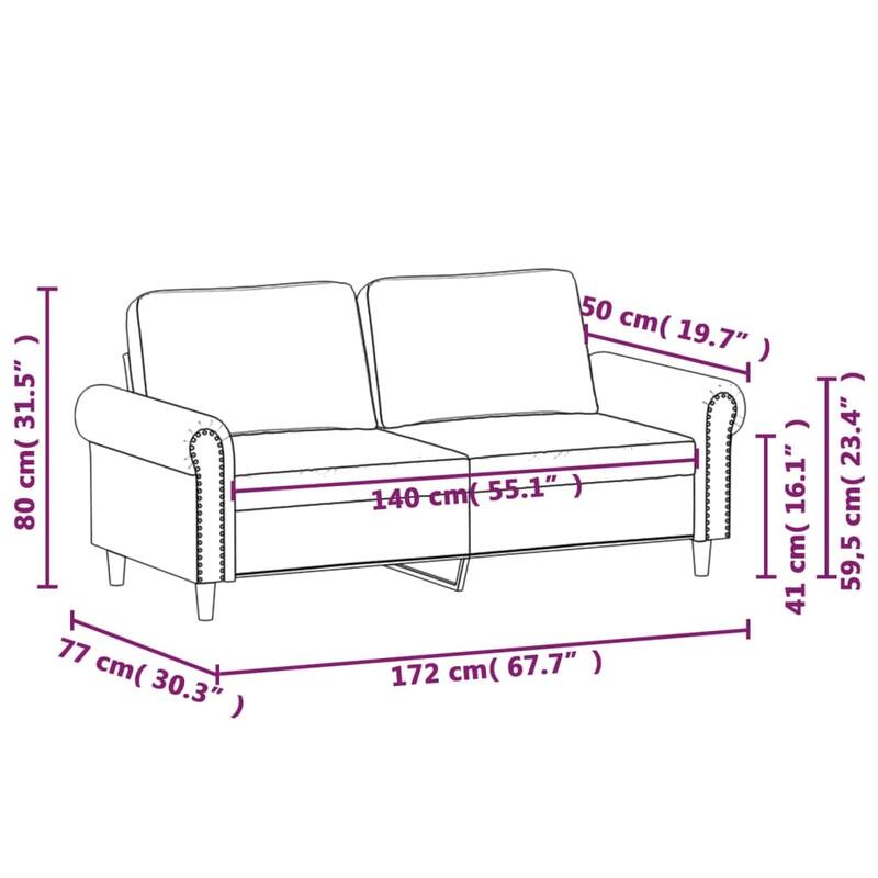 vidaXL Sofa Chair Living Room Accent Upholstered Chair with Armrest Velvet